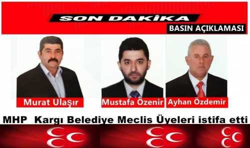 MHP Kargı Belediye Meclis Üyeleri istifa etti