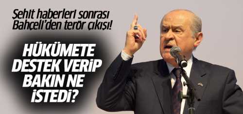 MHP lideri Bahçeli'den Hükümete açık çek