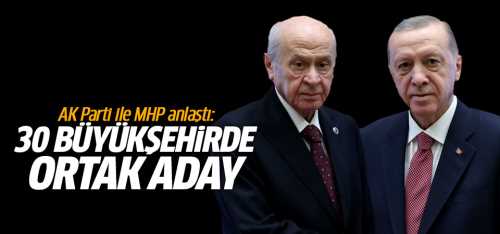 MHP ve AK Parti'nin ortak aday göstereceği 30 şehir belli oldu!