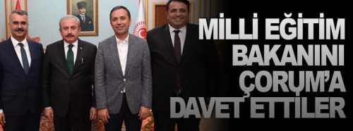 Milli Eğitim Bakanını Çorum'a davet ettiler