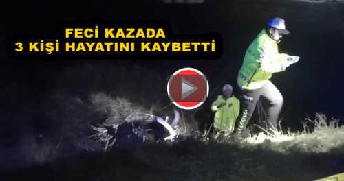  Minibüs Motosiklet  ile çarpıştı 3 ölü