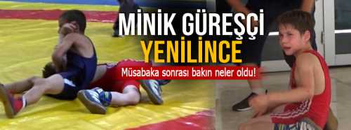 Minik Güreşçi Müsabaka Sonrası Büyük Üzüntü Yaşadı