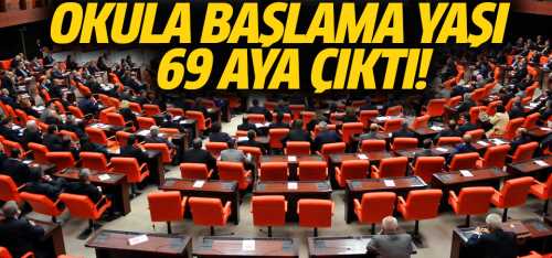 Okula başlama yaşı 69 aya çıktı