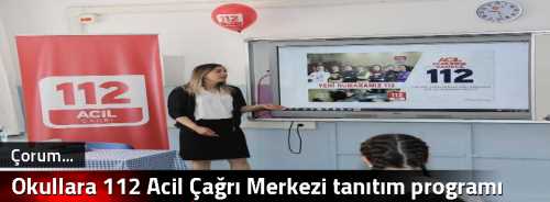 Okullara 112 Acil Çağrı Merkezi tanıtım programı 