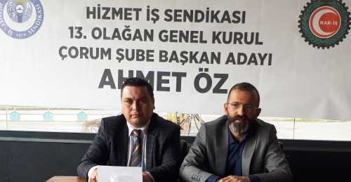 ÖZ "Hizmet İş Sendikası yarışında ben varım"