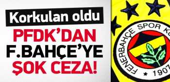 PFDK'dan Fenerbahçe'ye 1 maç ceza