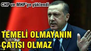 R.T.Erdoğan :Temeli olmayanna çatısı olmaz