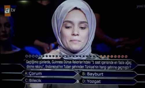 Rekor kıran Çorum sorusu Yarışmadan etti!