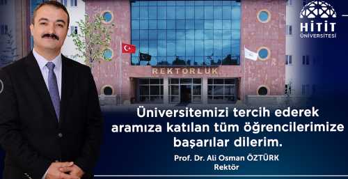 Rektör Ali Osman Öztürk'ten yeni öğrencilere tebrik 