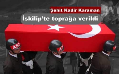 Şehit J.Uzmn.Çavuş Kadir Karaman gözyaşları içinde son yolculuğuna uğurlandı