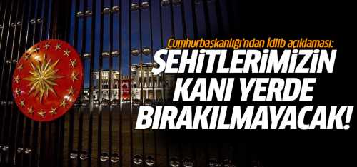 Şehitlerimizin kanı yerde bırakılmayacak!