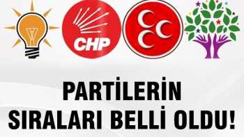 Siyasi partilerin konuşma sıraları belli oldu