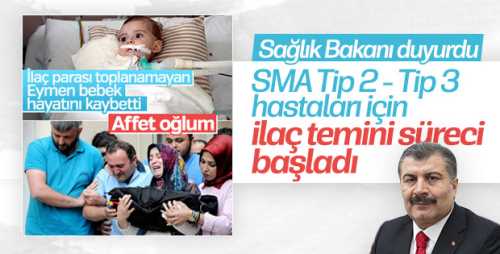 SMA hastalarına ilaç temini için süreç başlatıldı