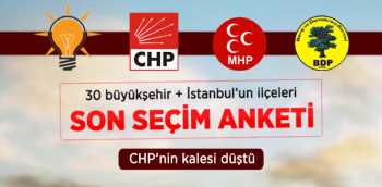SON 30 Büyükşehir'de yapılan yerel seçim anketi