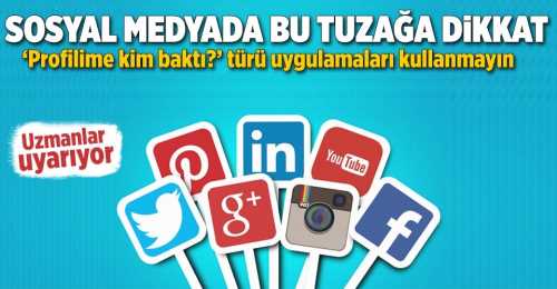 Sosyal Medyada bu uyarıya dikkat edin!