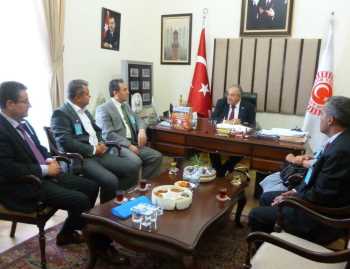 Sungurlu Bürokrat ve İş adamları Derneği Uslu'yu ziyaret etti 