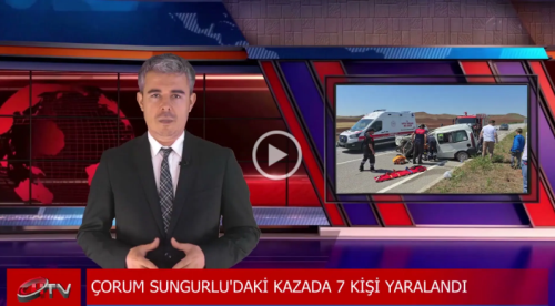 Sungurlu'da Feci Kaza 7 Yaralı 