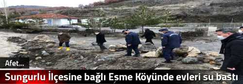  Sungurlu İlçesine bağlı Eşme Köyünde evleri su bastı