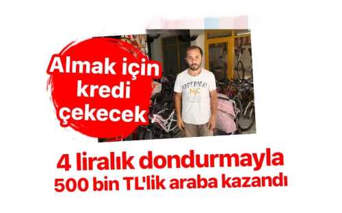 Talihin Böylesi; Dondurma çekilişinden lüks otomobil kazandı