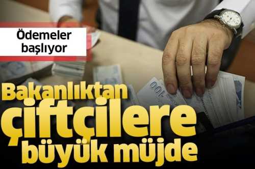 Tarım ve Orman Bakanlığı'ndan çiftçilere büyük müjde