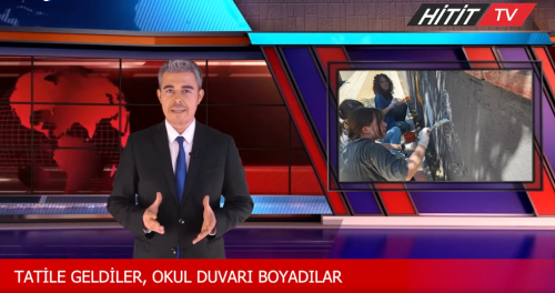 Tatile Geldiler Okul Duvarı Boyadılar 