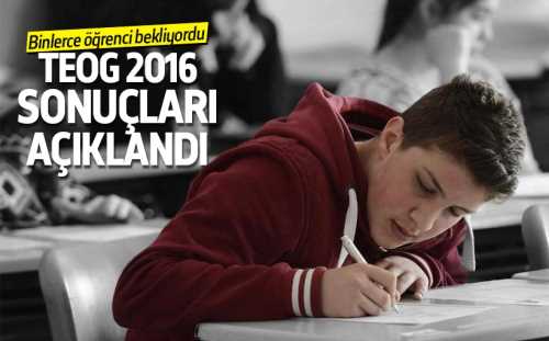 TEOG 2016 kapsamında yapılan ikinci dönem merkezi ortak sınav sonuçları açıklandı