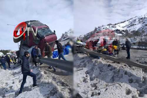 TIR- Otomobilin üzerine çıktı