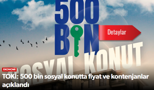 TOKİ:81 İl’de 500 Bin Sosyal Konut Hamlesi