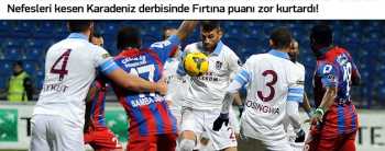 Trabzonspor 1 puanı zor kurtardı!