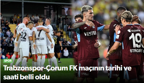 Trabzonspor-Çorum FK Maçı canlı yayın