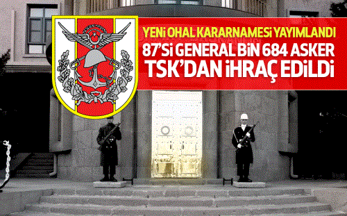 TSK'da ihraç kararları açıklandı