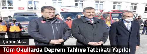 Tüm Okullarda  Deprem Tahliye Tatbikatı Yapıldı