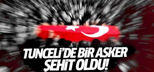 Tunceli'de bir askerimiz şehit oldu