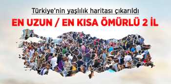 Türkiye'nin En yaşlısı Yozgat,uzun ömürlüsü Kastamonu 