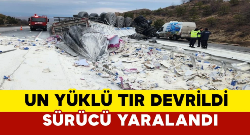 Un Yüklü Tır Devrildi!..