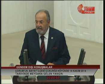 USLU :ÇUKURÖZ KÖYÜ YANGINI HAKKINDA MECLİSİ BİLGİLENDİRDİ  