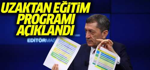 Uzaktan eğitim programı açıklandı