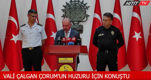 Vali Ali Çalgan Çorum'un Huzuru için Konuştu