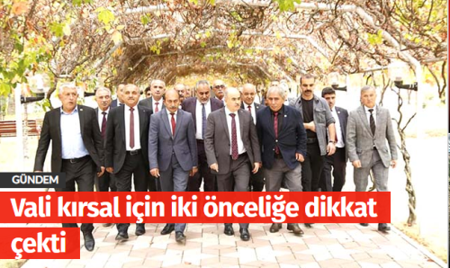 Vali Dağlı İl Genel Meclisinde iki ayrı önceliğini açıkladı