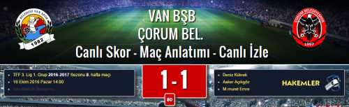 VAN BŞB-ÇORUM BELEDİYE MAÇI