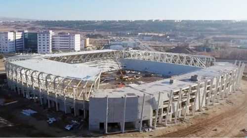 Yeni stadyumun çelik işleri Çorum'da yapılıyor 