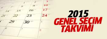 YSK 2015 Genel Seçim takvimi