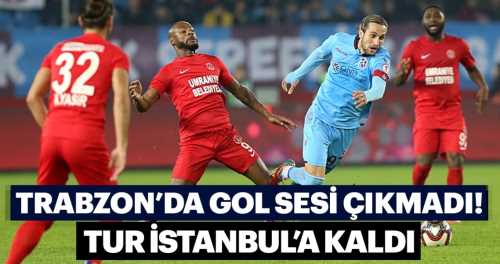  Ziraat kupasında Trabzonspor 0-0  Ümraniyespor 