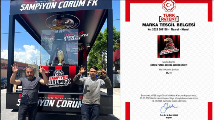 "Kartalın Hedefi Zirvedir! Sloganı ve Sembol Hareketi Çorum FK’ya Tescillendi 