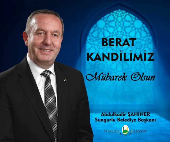 Abdulkadir Şahiner, Berat Kandili Mesajı