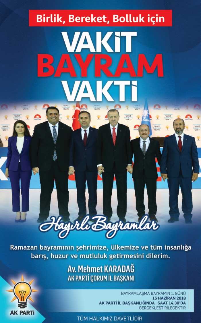 Ak Parti Bayram mesajı