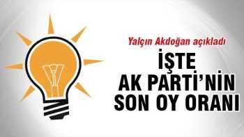 AK Parti'nin son oy oranını açıkladı