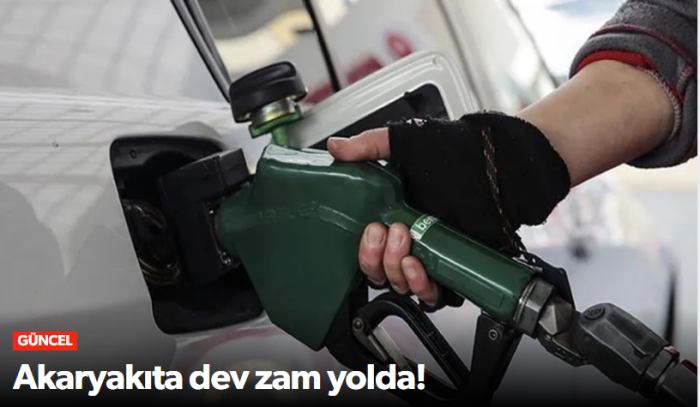 Akaryakıtta Yeni Zam Kapıda!