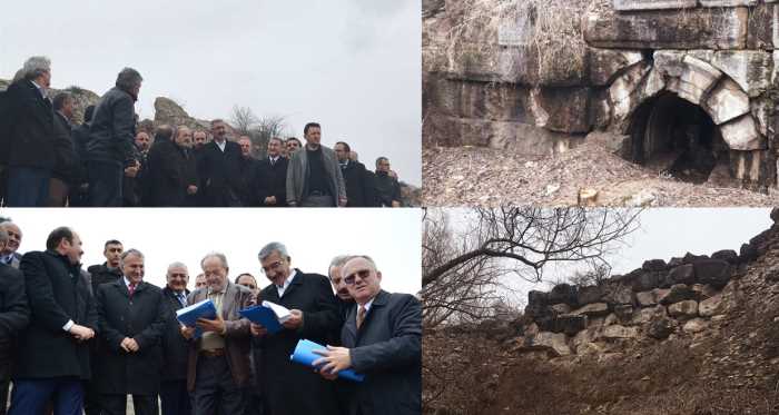 Alaca'da Antik Örükaya Barajı gün yüzüne çıktı