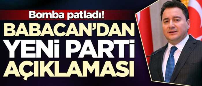 Ali Babacan'dan yeni parti açıklaması